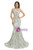 Silver Gray Mermaid Sequins See-through Prom Dress