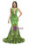 Sexy Green Mermaid Sequins See-through Prom Dress