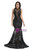 Sexy Black Mermaid Sequins See-through Prom Dress
