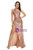 Gold Sequins One Shoulder Prom Dress With Split