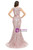 Pink Mermaid V-neck Sequins Prom Dress With Split