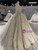 White Square Long Sleeve Heavy Beading Wedding Dress