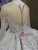 Luxury Tulle Sequins Pearls Beading Long Sleeve Wedding Dress