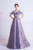 In Stock:Ship in 48 Hours Purple Tulle Sequins Spaghetti Straps Prom Dress