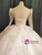 White Tulle Sequins Pearls Backless Long Sleeve Wedding Dress