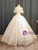 White Tulle Lace Off the Shoulder Pearls Wedding Dress