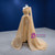 Champagne Tulle One Shoulder Pearls Prom Dress