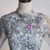 Gray Tulle Short Sleeve High Neck Quinceanera Dress