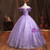 Purple Tulle Sequins Off the Shoulder Appliques Quinceanera Dresses