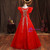 Red Tulle Sequins Appliques Quinceanera Dresses
