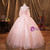 Pink Tulle Sequins Appliques Quinceanera Dress