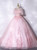 Pink Tulle Straps Appliques Quinceanera Dress