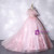 Pink Tulle Straps Appliques Quinceanera Dress