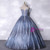 Gray Tulle Satin Embroidery Quinceanera Dress