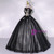 Black Tulle Strapless Appliques Quinceanera Dress