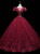 Burgundy Sequins Beading Quinceanera Dress