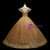 Gold Sequins Beading Quinceanera Dress