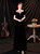 In Stock:Ship in 48 Hours Black Puff Sleeve Prom Dress