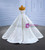 White Satin Off the Shoulder Heavy Beading Sequins Wedding Dress