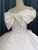 White Tulle Off the Shoulder Wedding Dress