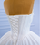 White Tulle Satin Strapless Pearls Wedding Dress