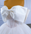 White Tulle Off the Shoulder Bow Wedding Dress