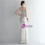 In Stock:Ship in 48 Hours White Sequins Beading Long Prom Dress