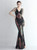 In Stock:Ship in 48 Hours Black Mermaid Sequins Beading Long Prom Dress