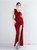 In Stock:Ship in 48 Hours Burgundy Mermaid One Shoulder Pleats Prom Dress