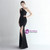 In Stock:Ship in 48 Hours Black One Shoulder Pleats Party Dress