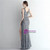 In Stock:Ship in 48 Hours Gray V-neck Mermaid Sequins Prom Dress