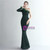 In Stock:Ship in 48 Hours Dark Green One Shoulder Sequins Party Dress