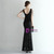In Stock:Ship in 48 Hours Black V-neck Sequins Beading Party Dress
