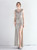 In Stock:Ship in 48 Hours Silver Sequins V-neck Pleats Party Dress