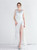 In Stock:Ship in 48 Hours White V-neck Sequins Beading Party Dress