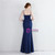 In Stock:Ship in 48 Hours Navy Blue Mermaid Spaghetti Strps Party Dress