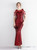 In Stock:Ship in 48 Hours Burgundy Mermaid Sequins Beading Backless Party Dress