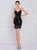 In Stock:Ship in 48 Hours Sexy Black Sequins Mini Party Dress