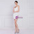 In Stock:Ship in 48 Hours White Spaghetti Straps Beading Party Dress