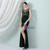 In Stock:Ship in 48 Hours Green Velvet Beading Sequins Party Dress