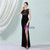 In Stock:Ship in 48 Hours Black Velvet Beading Sequins Party Dress