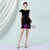 In Stock:Ship in 48 Hours Black Sequins Cap Sleeve Short Party Dress