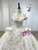 White Satin Appliques Beading Floor Length Wedding Dress