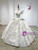 White Satin Appliques Beading Floor Length Wedding Dress