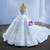 Luxury Dubai Sequins Long Sleeve Crystal Wedding Dress
