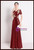 Red V-neck Short Sleeve Seqins Appliques Mother Of The Bride Dress