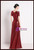 Red V-neck Short Sleeve Seqins Appliques Mother Of The Bride Dress