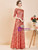 A-Line Red Lace Short SLeeve Mother Of The Bride Dress