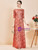 A-Line Red Lace Short SLeeve Mother Of The Bride Dress