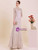 Light Gray Embroidery Short Sleeve Mother Of The Bride Dress